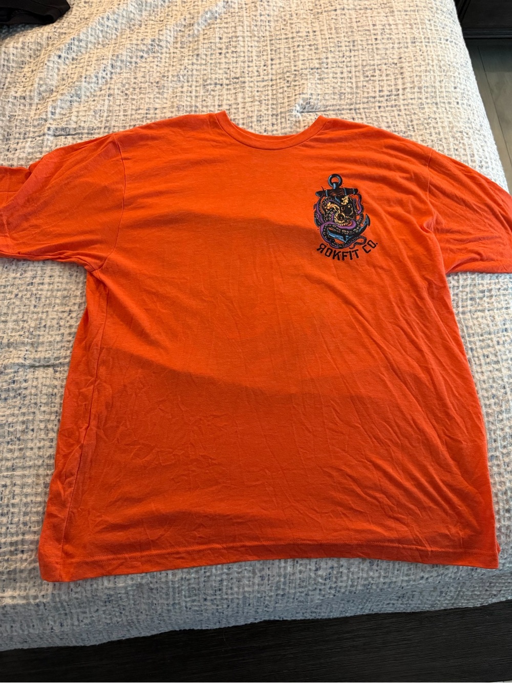 Rokfit Co. Men's Orange Short Sleeve Graphic Tee